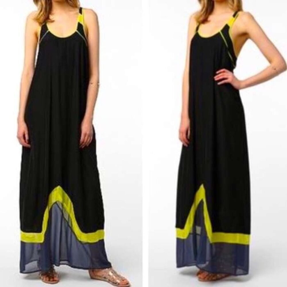 Urban Outfitters Silence + Noise Size S Kingston Semi Sheer Relax Fit Maxi Dress